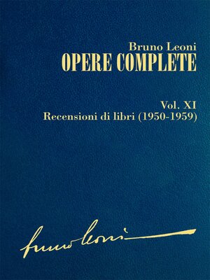 cover image of Opere complete. XI